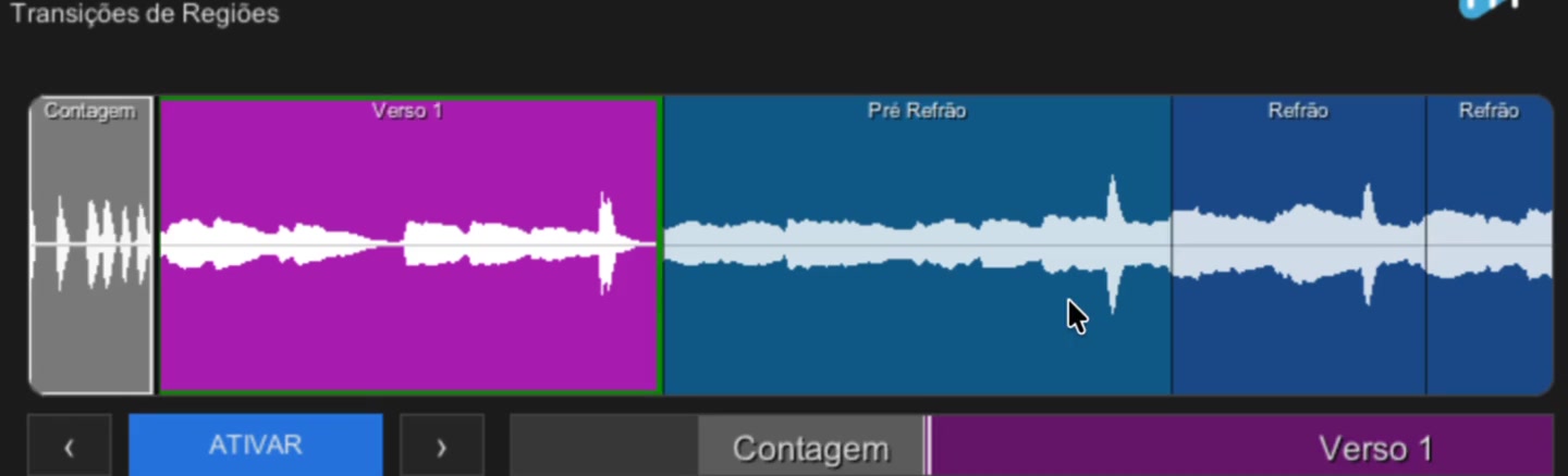 Regiões na interface atual do Automate Pro